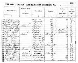 1851 Census, John and Barbara Hoover